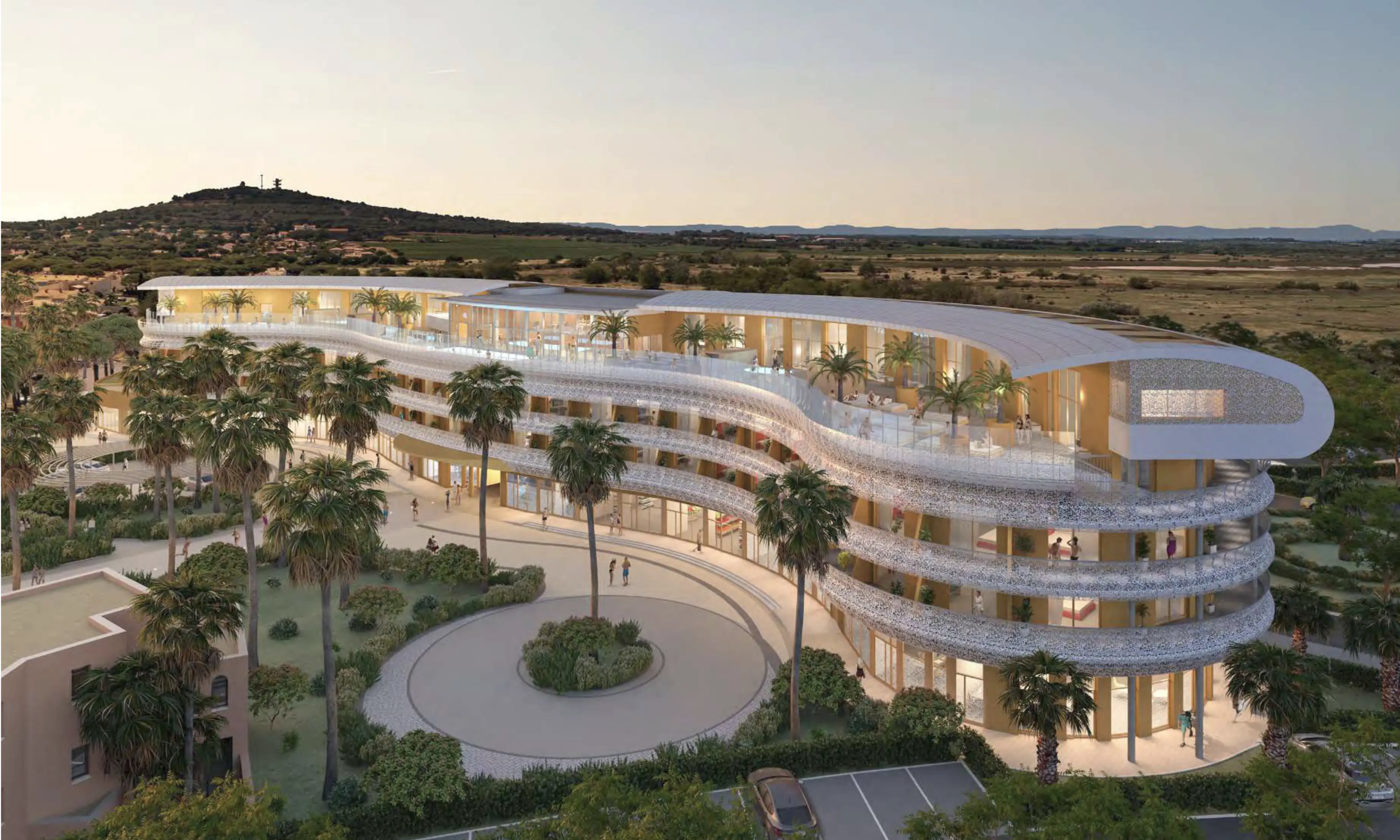 Vibes Resort au crépuscule